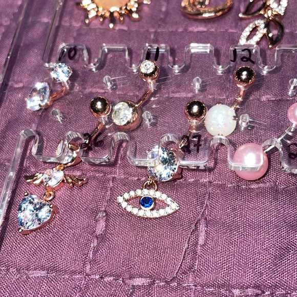 Rose Gold tone Belly Naval piercing body jewelry brand new several listings by # - Picture 10 of 16